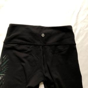 Lululemon leggings- pineapple graphic side